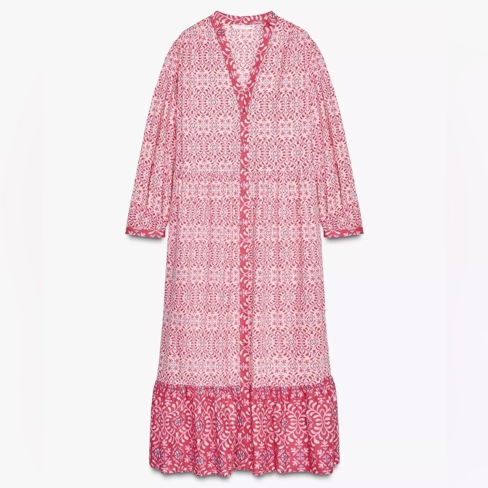 ZARA PRINTED MIDI DRESS - Picture 6 of 10
